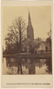 Salisbury-katedralen fra biskopshagen av Unknown artist
