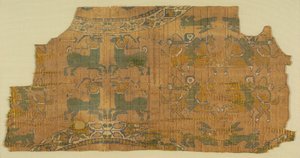 Samittfragment med jegere av Unknown artist