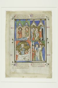 Scener fra Peterskirkens mirakler, fra en Bible Historiale eller et billedlig nytestamente av Unknown artist