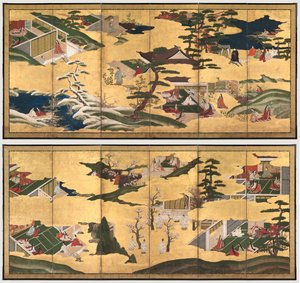 Scener fra Tale of Genji av Unknown artist