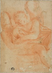 Sittende engel av Unknown artist