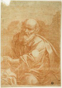 Sittende helgen eller filosof av Unknown artist