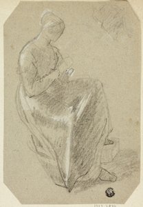 Sittende kvinne av Unknown artist