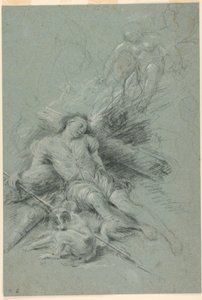 Selene ser den sovende Endymion av Unknown artist