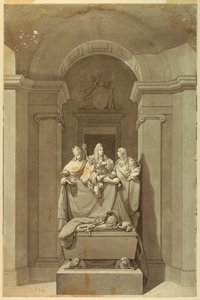 Gravmonumentet for de tre siste stuartene av Unknown artist