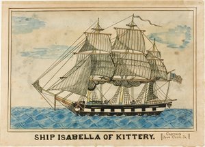 Skipet Isabella fra Kittery av Unknown artist