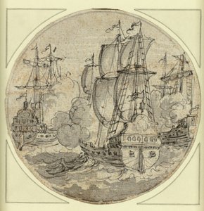 Skip på seil av Unknown artist