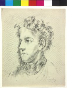 Skulderstropp Bilde av en ung mann av Unknown artist