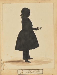 [Silhuett av en jente] av Unknown artist