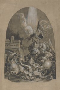 Skisse til oljemaleriet "The Conversion of St. Paul" av Unknown artist