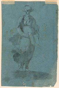 Skisser A) Sibyll (?); B) Johannes forkynnelse av Unknown artist