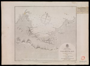 Sør-Amerika, kysten av Chile - Valparaiso-bukten av offiserene på HMS #39;Beagle#39; 1835 av Unknown artist