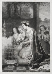 St. Amelia, dronning av Ungarn av Unknown artist