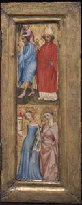 St. Christopher og St. Erasmus; St. Barbara og en annen kvinnelig helgen av Unknown artist