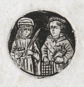 St. Lawrence og St. Lucy av Unknown artist