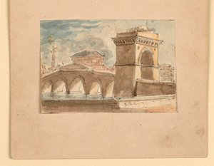 Scenedesign, bro over vann av Unknown artist