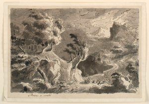 Scenedesign, Landskap i Hills av Unknown artist