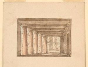 Scenedesign, Portico av Unknown artist