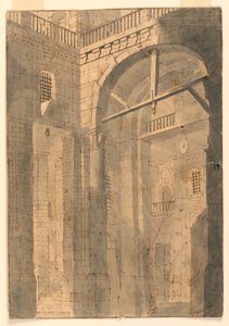 Scenedesign, Fengselshallen av Unknown artist