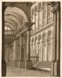 Scenedesign, Renaissance Portico av Unknown artist