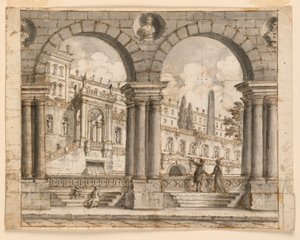 Scenedesign, gate og palasser av Unknown artist