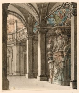 Scenedesign, utsikt over Apse av Unknown artist
