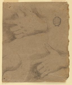 Studie: Tre venstrehender av Unknown artist