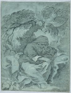 Studie for St. Paul Eremitten av Unknown artist