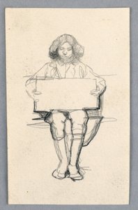 Studie av en ung gutt av Unknown artist