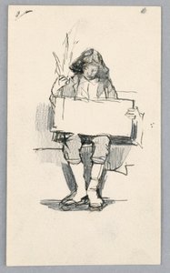 Studie av en ung gutt av Unknown artist