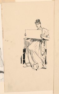 Studie av en ung kvinne av Unknown artist
