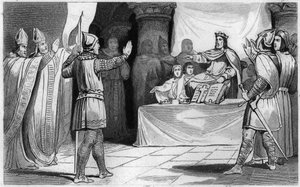 Etterfølgen av Louis 1st the Pious eller Debonnaire, 816: Vestens keiser av Unknown artist