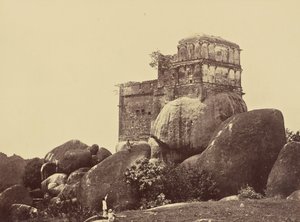 Temple og Mutti Mahal. Jubblepore av Unknown artist