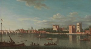 Themsen ved Lambeth Palace av Unknown artist
