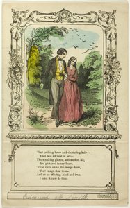 Den buende kraften og klyngende håret (valentinsdag) av Unknown artist