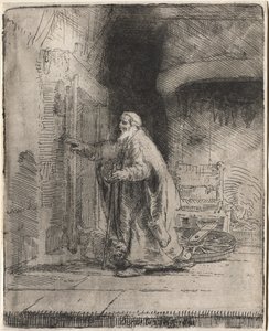 The Blindness of Tobit: The Large Plate av Unknown artist