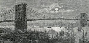 Brooklyn Bridge, New York av Unknown artist