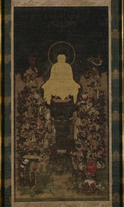 Buddha forkynner «visdommens perfeksjon» (Prajnaparamita) sutraen av Unknown artist