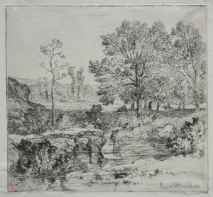 Skogens kant. Rekefiskeren av Unknown artist