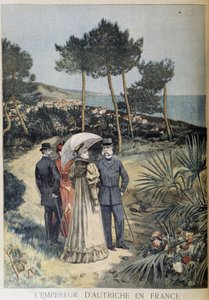 Keiseren av Østerrike i Frankrike (besøk av det keiserlige paret Francis Joseph og Elisabeth av Østerrike (Sissi) på den franske rivieraen) - i Le Petite Journal du 19/03/1894 av Unknown artist