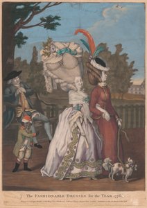Årets fasjonable kjoler, 1776 av Unknown artist