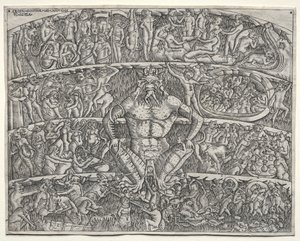 Infernoet ifølge Dante, etter fresken i Campo Santo i Pisa av Unknown artist