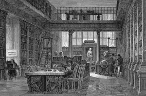Institut de France i Paris - lesesal til INSTITUTE DE FRANCE - av Unknown artist