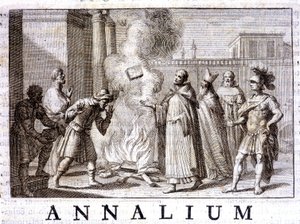 Miracle of the Fire of Saint Dominica i "" Annals of the Order of Preachers"" av Thomas-Marie Mamachi, Roma av Unknown artist