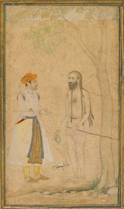 Mughalprinsen Parvez og en hellig mann av Unknown artist