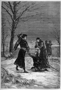 The Murder of Rutland av Lord Clifford - Edmund, Earl of Rutland blir drept av Lord Clifford i slaget ved Wakefield - Edmond Plantagenet Earl of Rutland av Unknown artist