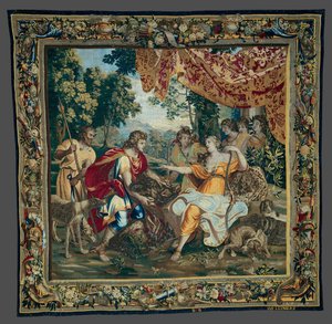 Ofringen av villsvinets hode, fra historien om Meleager og Atalanta av Unknown artist