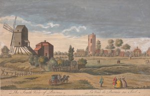 Den sørlige utsikten over Barnes av Unknown artist