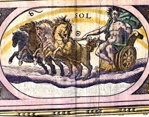 Solen. 1600-talls gravering. av Unknown artist