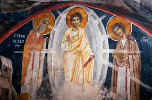The Transfiguration of Jesus - Anonym - 1200-tallet - Fresco - Boyana Church ©FineArtImages/Leemage av Unknown artist